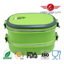 Rectangular Thermos Plastic Lunch Box with Lock